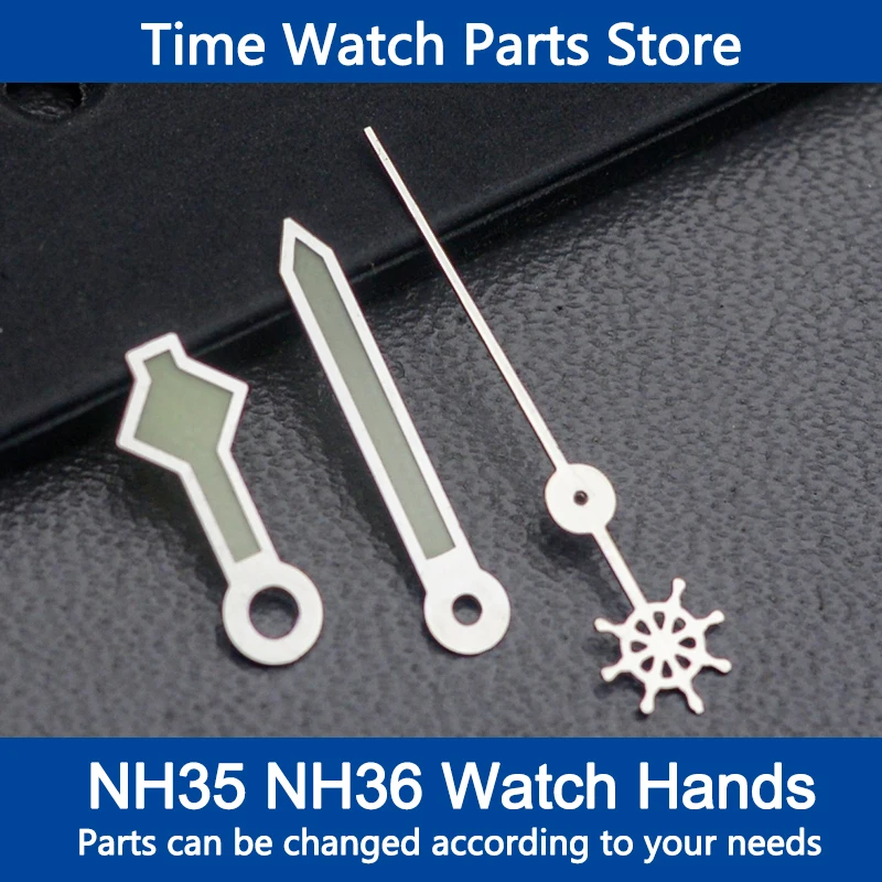 

8*12.5*12.5mm NH35 Watch Accessories Hand for NH35 NH36 Movement Watch Needle Hands for Golden silver rose gold rudder needle