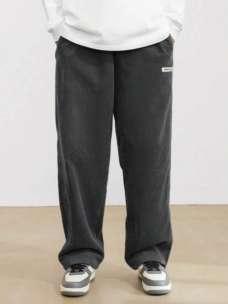 

Men's Corduroy Casual Pants Spring and Autumn Large Stretch Waist Sports Anti Staining Wear resistant Sports Casual Pants