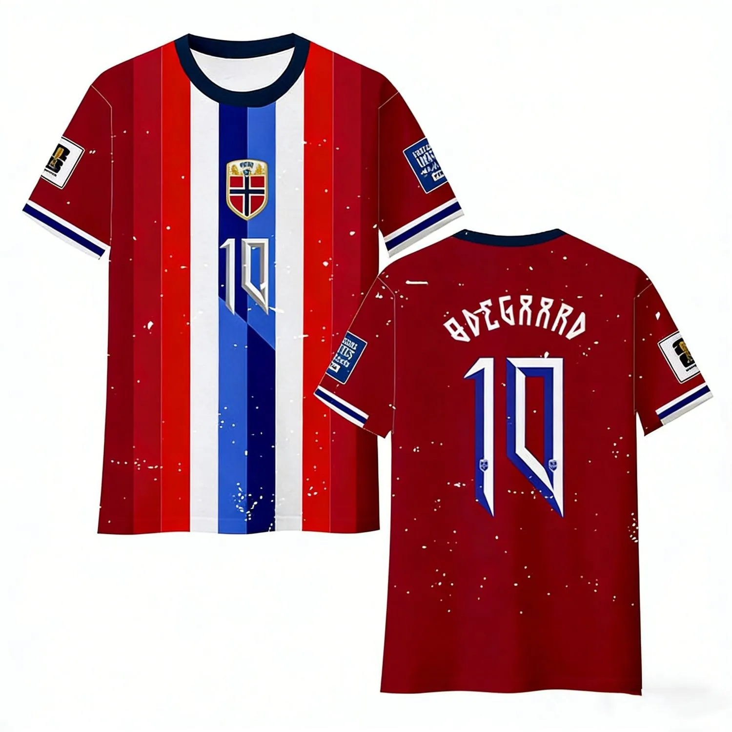 2026 Norway Team Haaland Soccer Jersey – Men's & Women's Summer Quick-Dry Crew Neck Short-Sleeve Fan T-Shirt