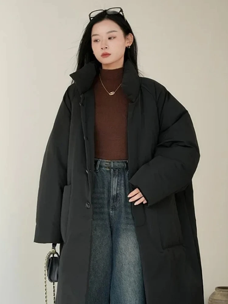 الكورية نمط دافئ سميكة القطن وسادة مبطنة واحدة الصدر معطف بارد مبطن سترة الشتاء النساء الملابس يندبروف ملابس خارجية