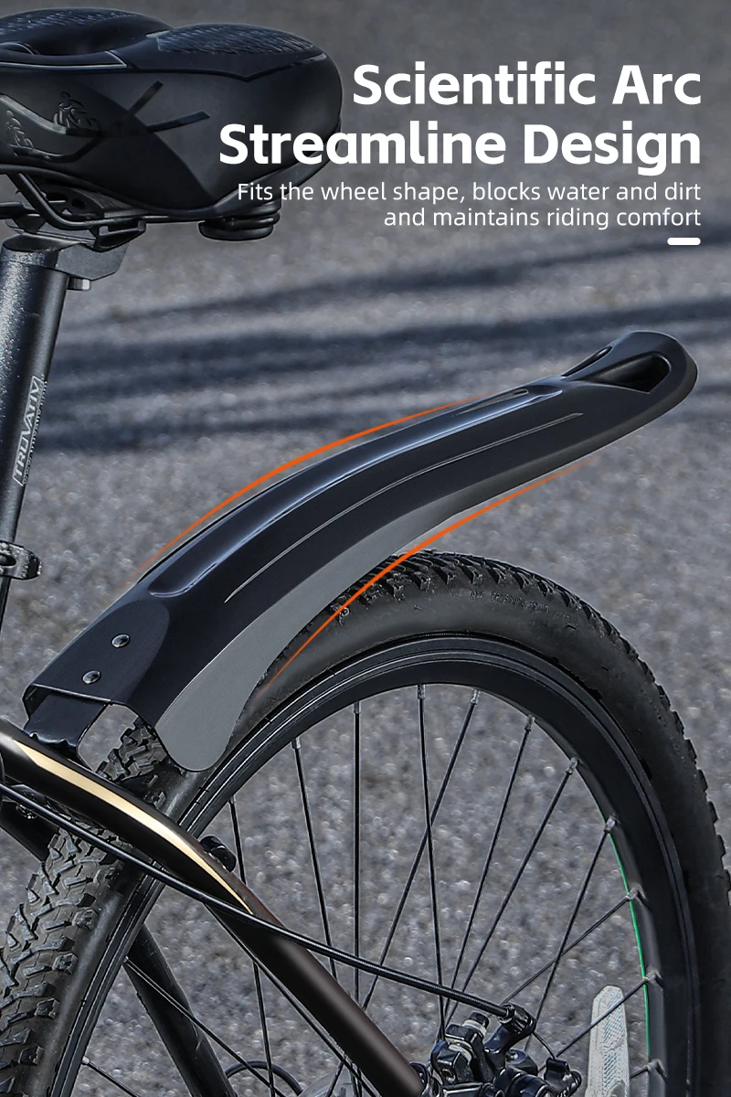 WEST BIKING 2 Stück Fahrrad-Schutzbleche, staubdichter Spritzschutz für Fahrräder, universeller Fahrrad-Schmutzschutz, spritzwassergeschützt für Mountainbikes – Detail 5
