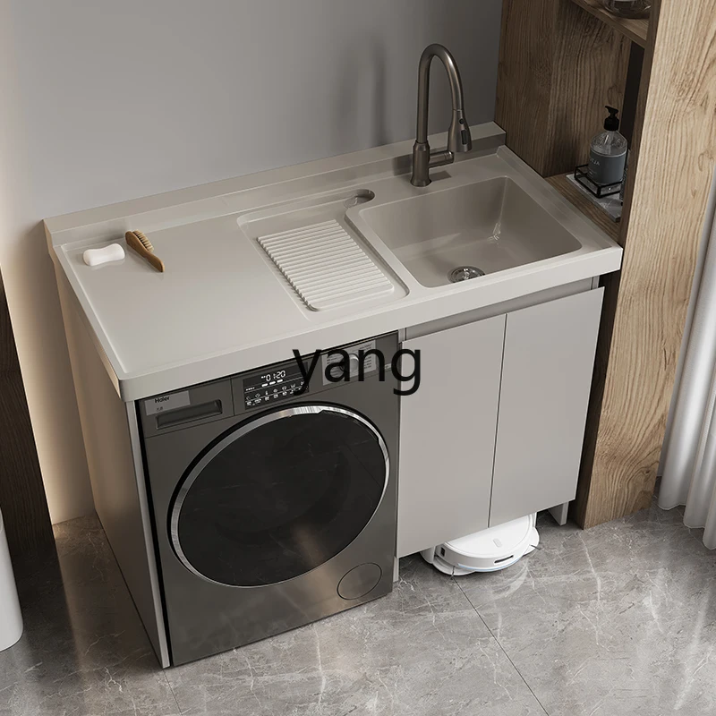 

LMM Stainless Steel Honeycomb Aluminum Laundry Cabinet Combination Integrated Basin Laundry Pool Slot with Frustration Plate