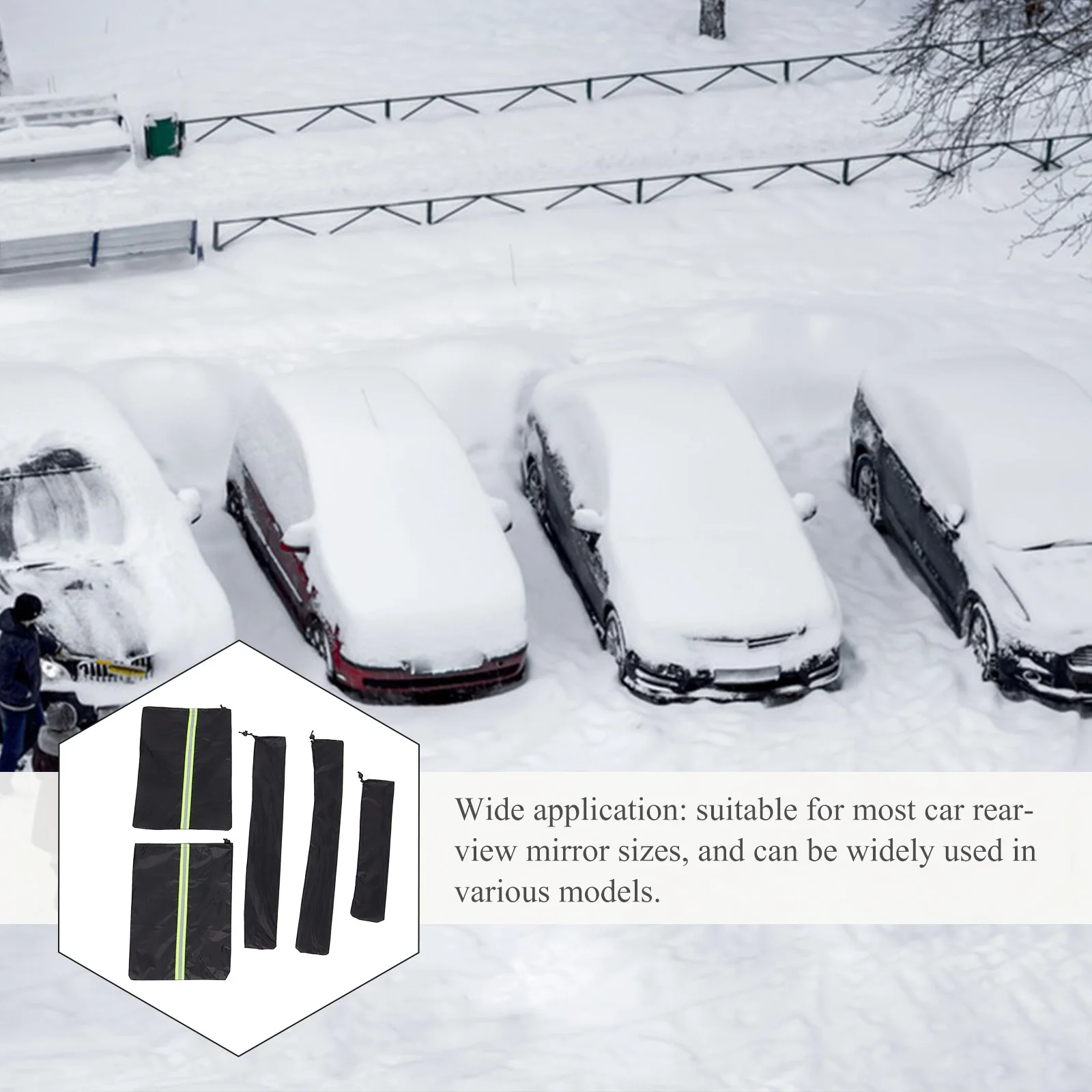 

1Set Rearview Mirror Wiper Cover Car Side Mirror Rain Snow Protection Durable Easy Install Suitable Cars Wiper Covers