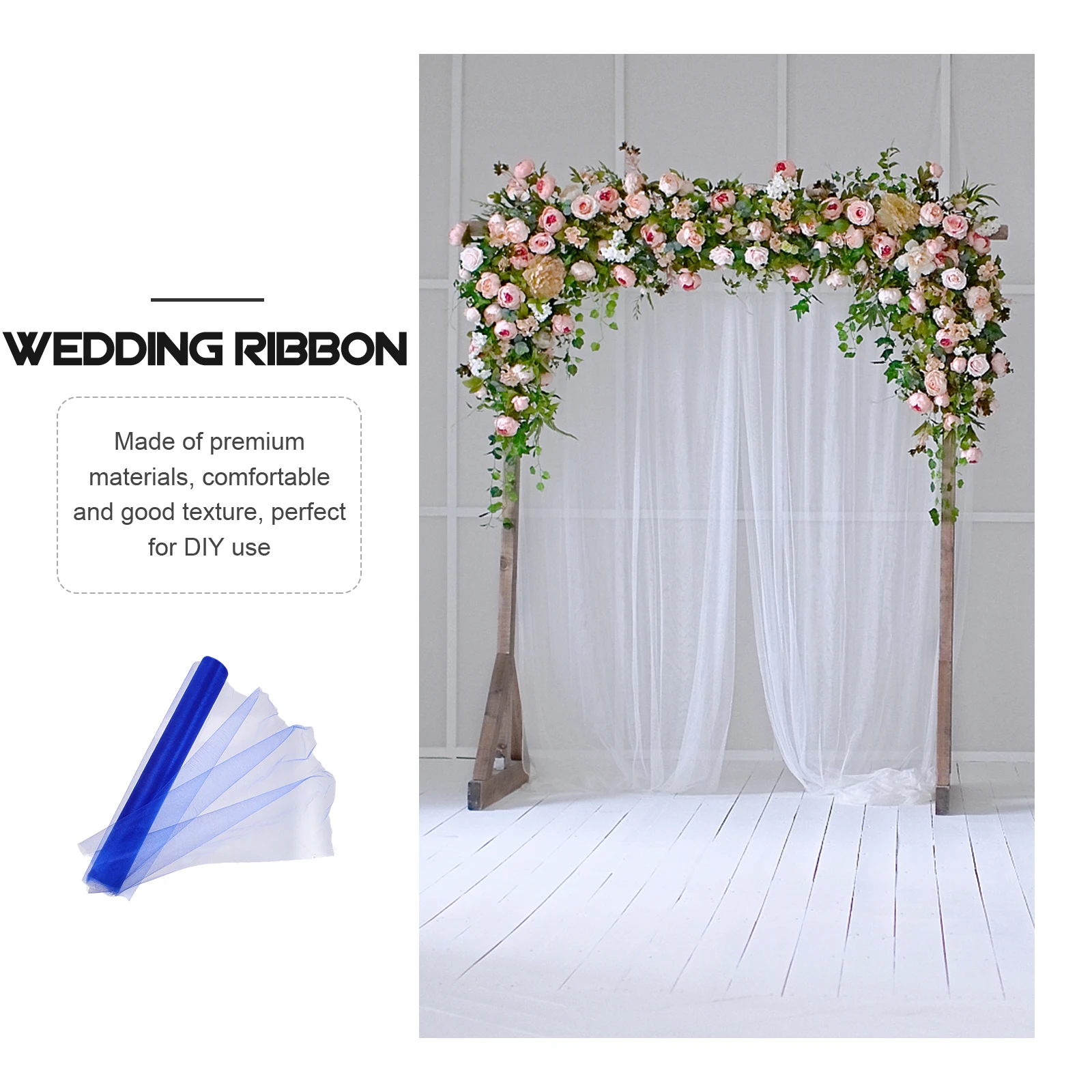 

Tulle Fabric Wedding Room Decoration Veil Organza Ribbon Party Gauze Manual Decorations Baby