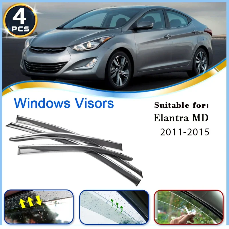 Osłona przeciwdeszczowa do Hyundai Elantra MD 2012 Akcesoria Avante i35 Elantra 2011-2015 Osłona przeciwdeszczowa Osłona przeciwdeszczowa Markiza Osłona przeciwdeszczowa