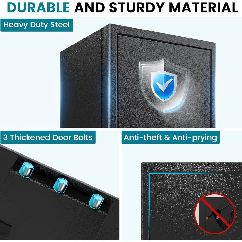6.0 Cubic Foot Electronic Keypad Safe, Compact Home Security for Valuables, Jewelry, and Documents