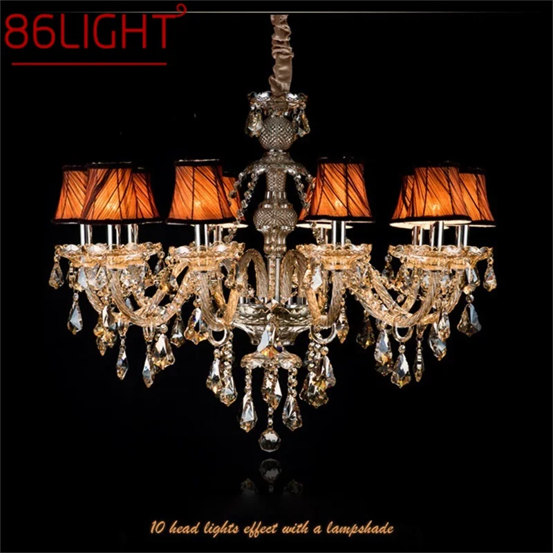 

86LIGHT American Style Chandelier Lamp LED Pendant Candle Hanging Light Luxury Fixtures for Home Decor Villa Hall