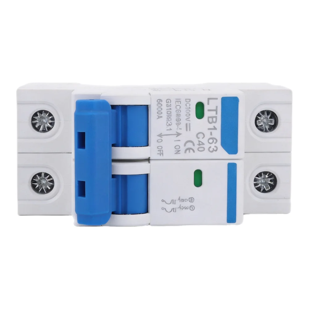 40A 2P Miniature DC Circuit Breaker 1000V Rating 40A Rated Current 2-pole Design Easy Din Rail Mounting Solution