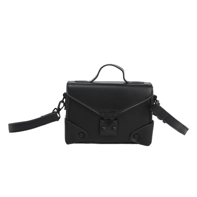 

New Fashionable Men's Niche Design Mobile Phone Bag Box Bag, Retro Lock Buckle Breathable Casual Single-shoulder Crossbody Bag