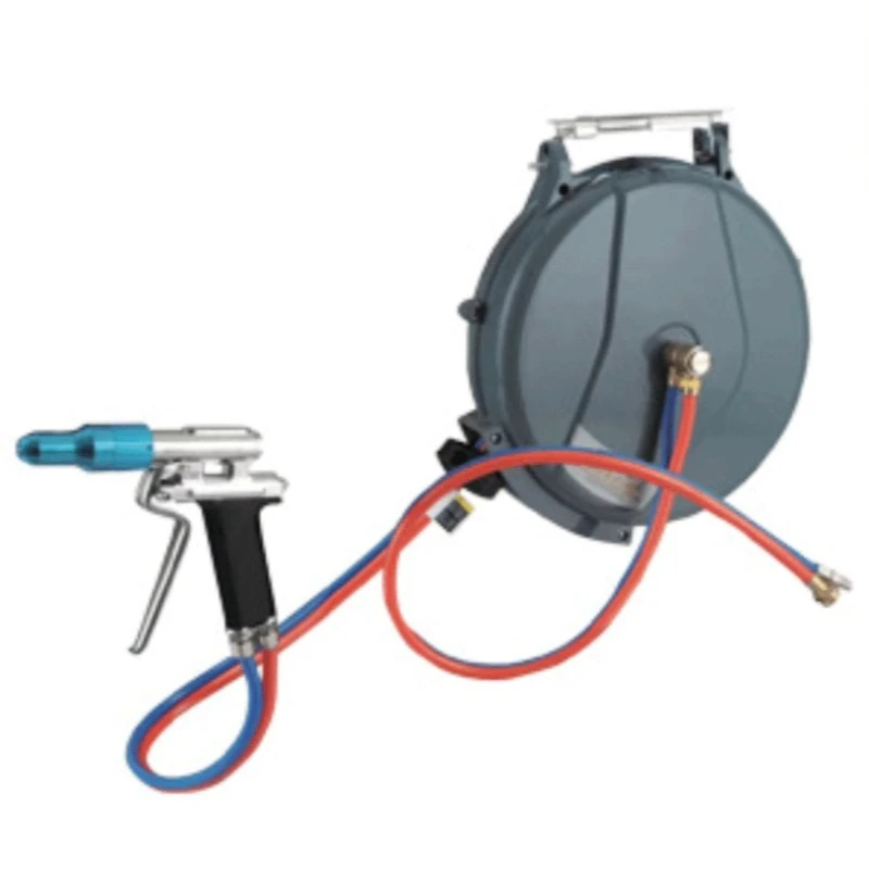

Water vapor double tube foam drum automatic telescopic reel, pneumatic tool water-air mixed car wash