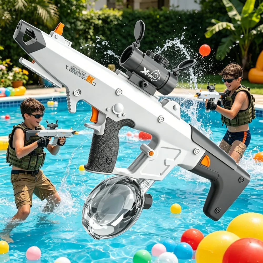 

Large Capacity Electric Water Gun Toy Automatic Water Absorption Summer Outdoor Shooting Water Beach Toy for Children