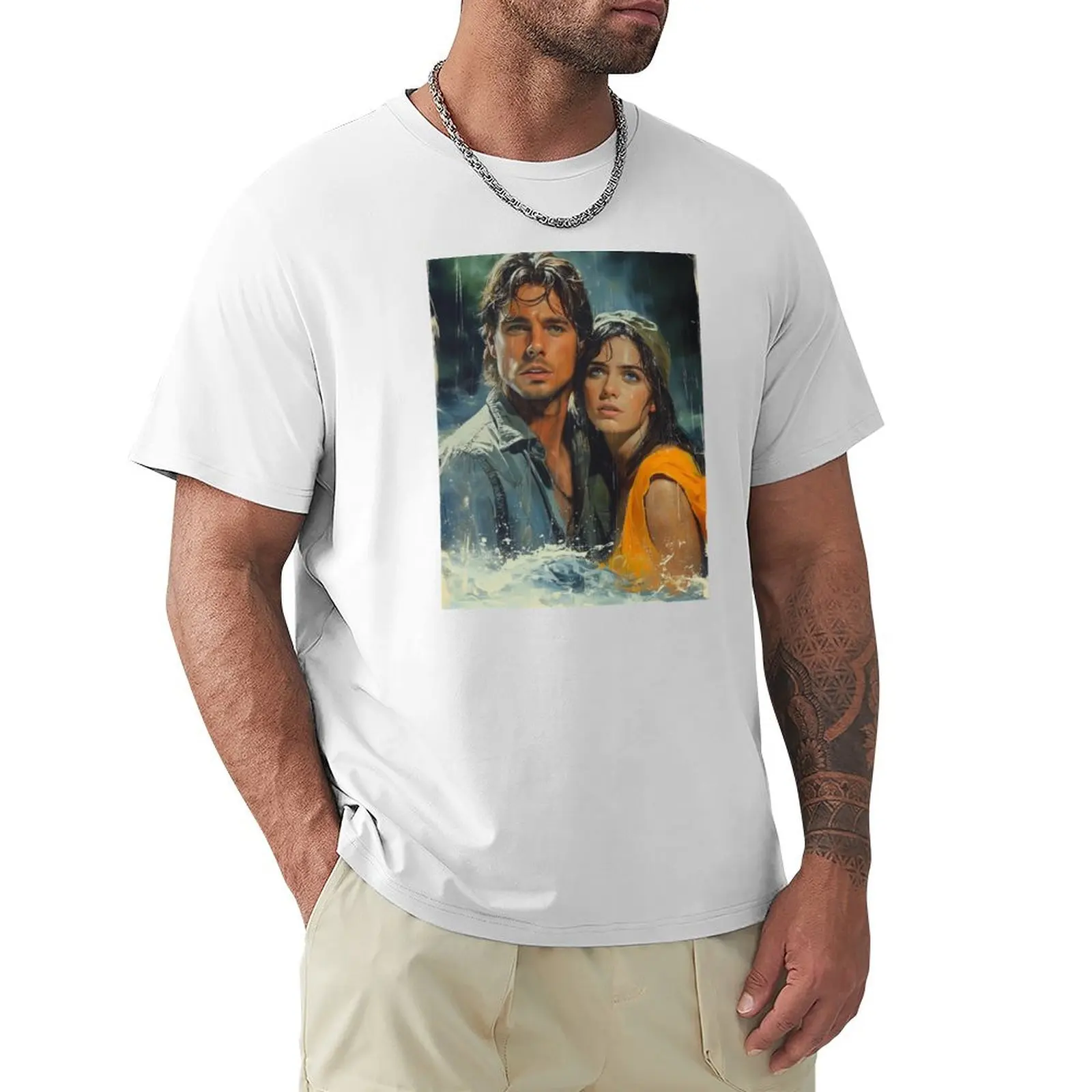 Digital Movie Poster Art: Captivating Cinematic Illustration T-Shirt quick-drying graphics mens big and tall t shirts