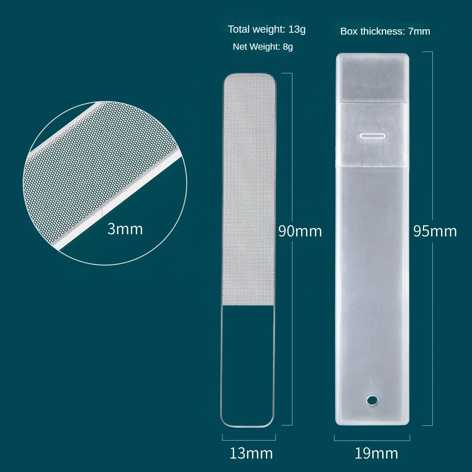 Transparante nagelvijl Nano glazen nagelvijlen Professioneel schuren Polijstvijlen Slijpapparatuur Manicure Art Tools Whit Box