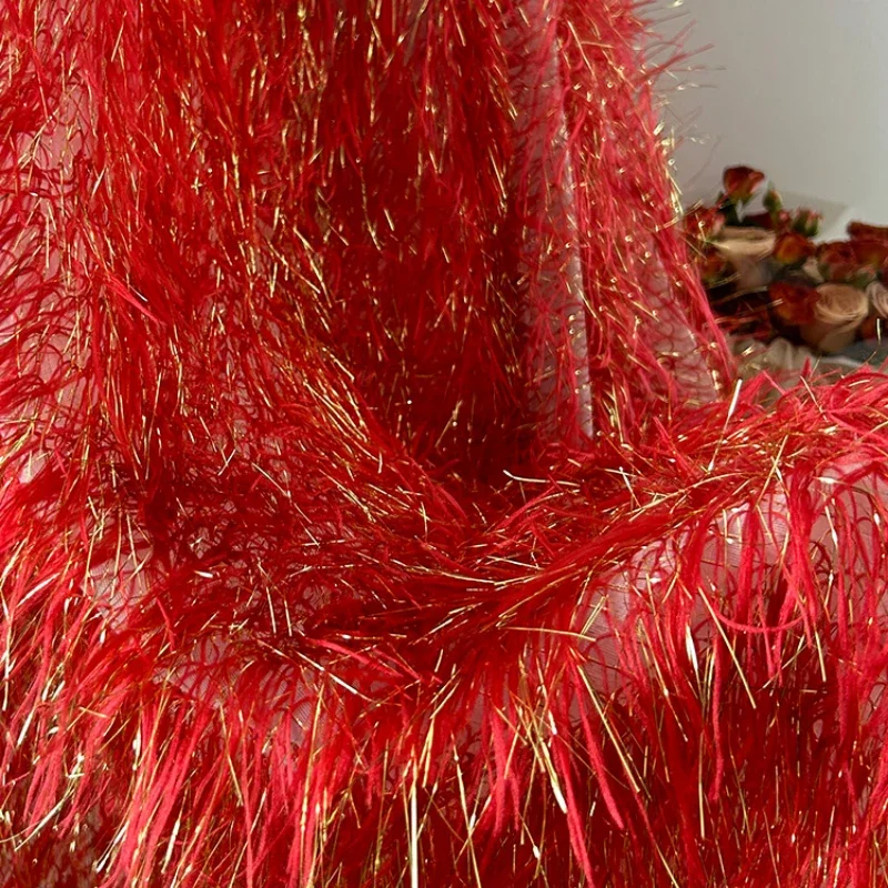 

Сетчатая ткань с кисточками для одежды, сценические костюмы, фон для съемки, дизайнерский материал для шитья своими руками, ткань ручной работы