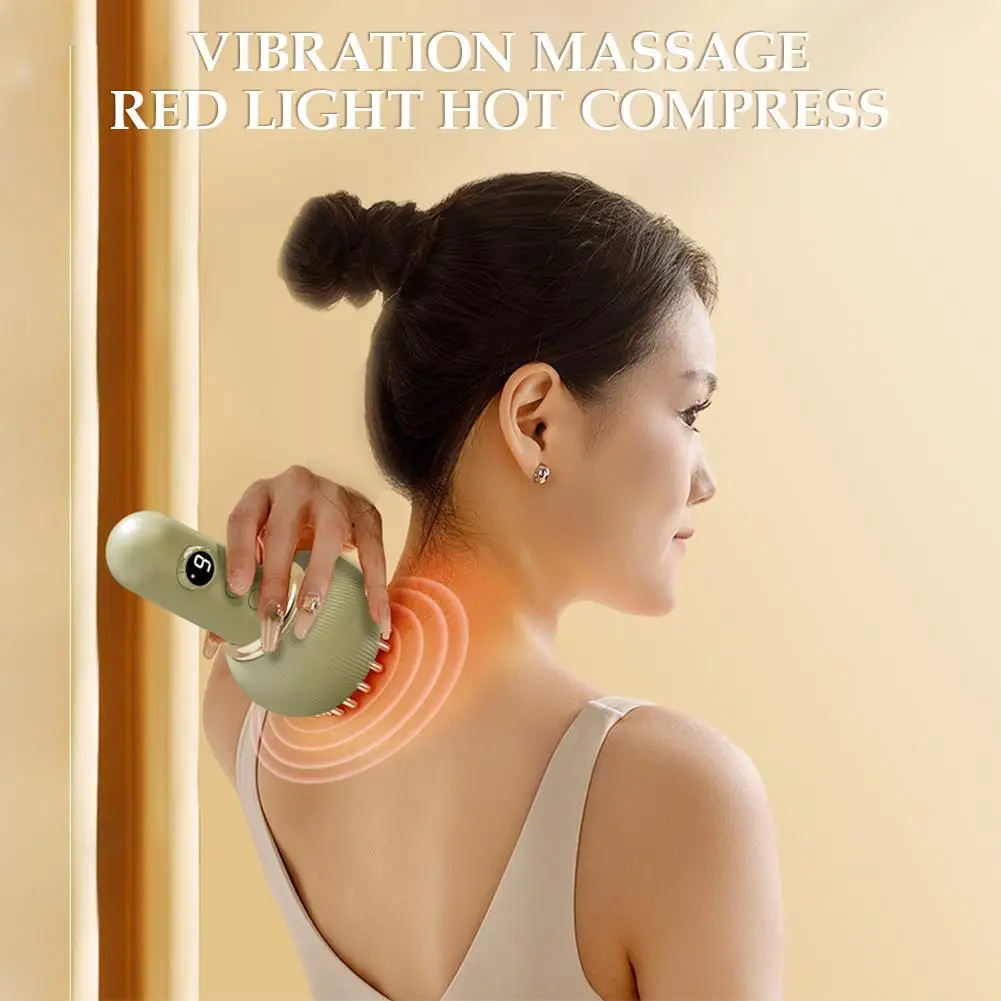 

Electric Meridian Brush Lymphatic Drainage Massager For Legs, Arms & Belly With Microcurrent, Heat, Vibration & Light Thera U2M4