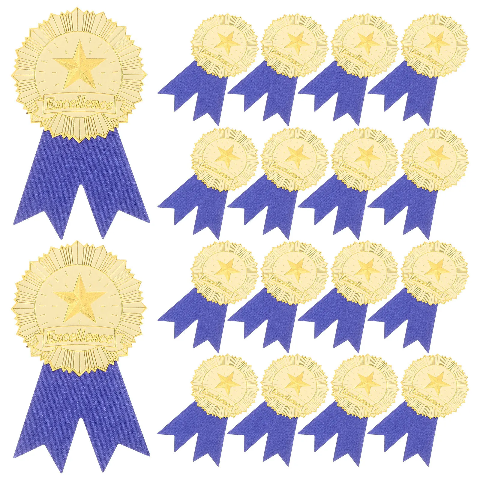 36Sets Certificate Seal Stickers Medal Decals for Diplomas Awards Graduation Honors Easy Apply Embossed Seals for Authorization