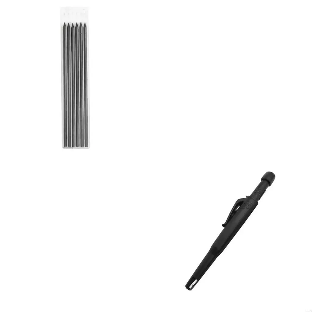 

Mechanical Long Tip Woodworking Pencil with Sharpener Woodworking Scriber Tool for Architect Deep Hole Pencil Refills