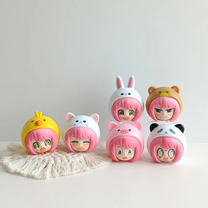 

6 шт., мультяшные шпионские семейные куклы, настольные украшения, двумерные куклы, анимационные периферийные игрушки, праздничные подарки для мальчиков и девочек