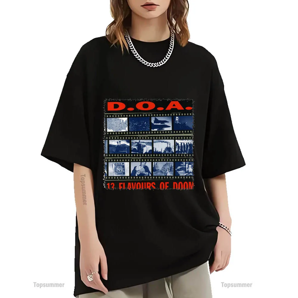 13 Flavours of Dooms Album T Shirt D.O.A. Tour T-Shirt Teens Gothic Streetwear Black Tshirt Boys Girls Oversized Tees