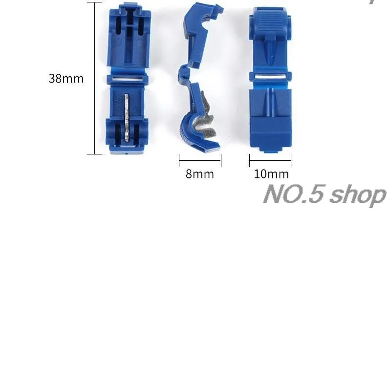 10Pcs T Type Broken Free Quick Wire Terminal Combination Terminal Splitter Clamp Quick Connection Clamp