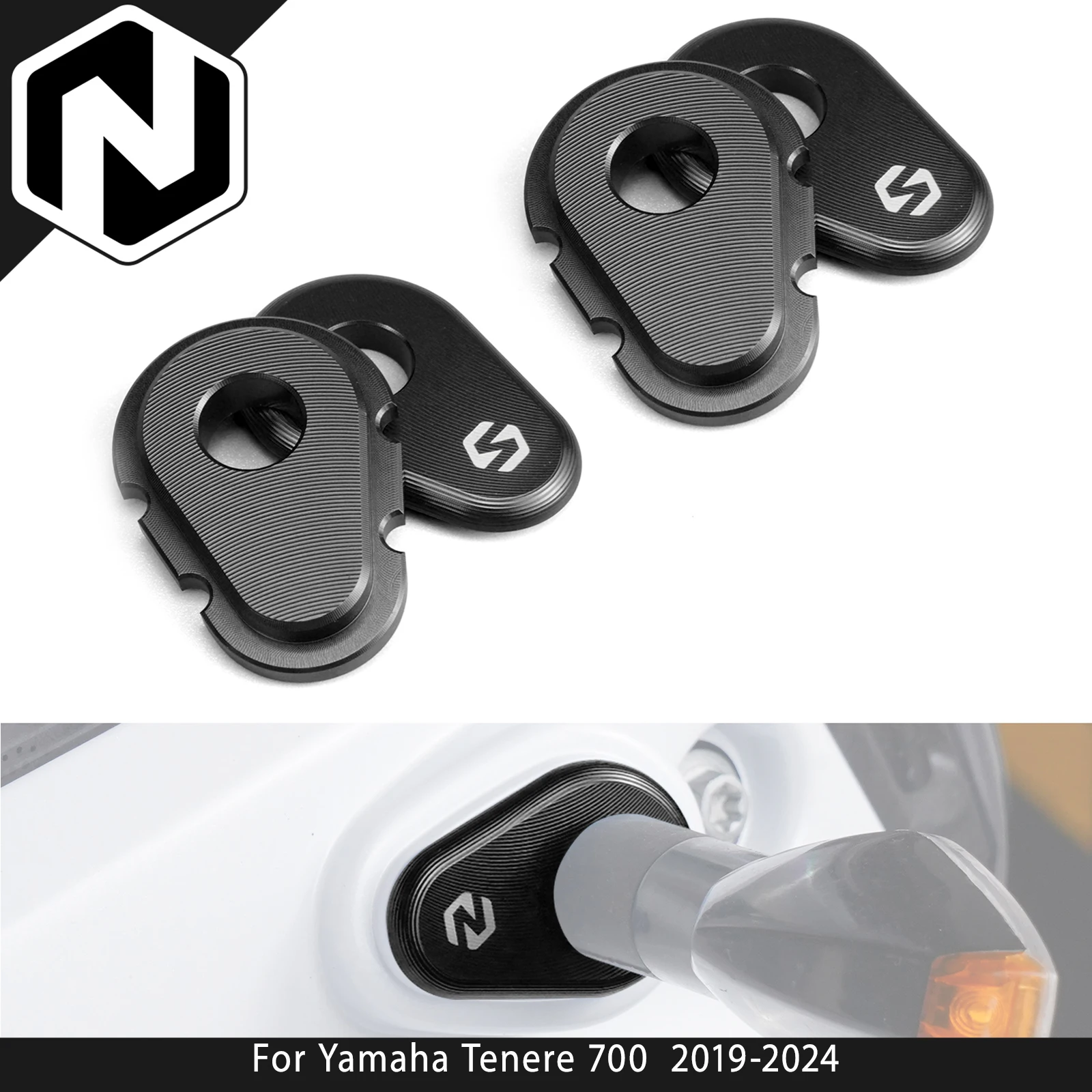 

For Yamaha Tenere 700 /XTZ700 2019-2024 Turn Signals Indicator Adapter Spacers Tenere 700 Rally Edition 20-24 World Raid 22-24