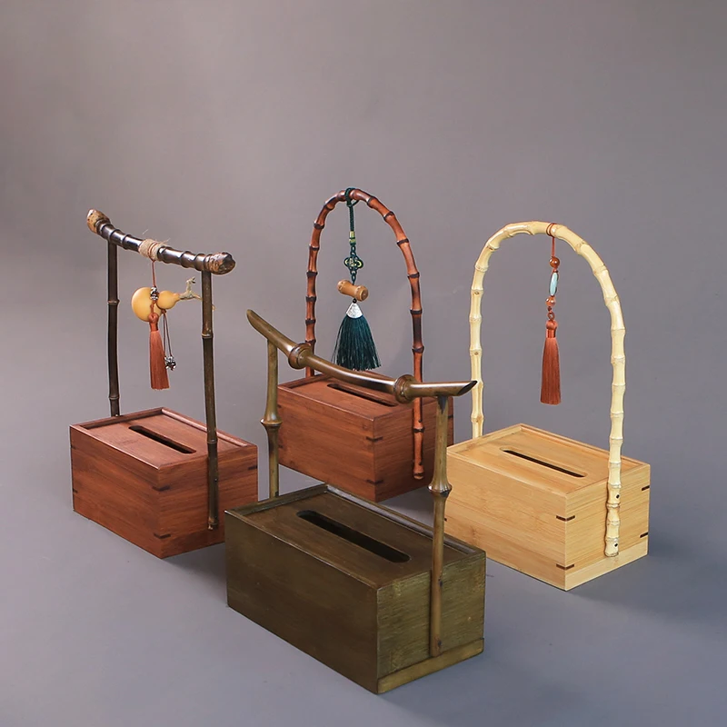 

Деревянная коробка для салфеток из бамбука в деревенском стиле, креативная декоративная коробка для салфеток для гостиной, украшение для чайного столика в китайском стиле, новые ретро-орнаменты