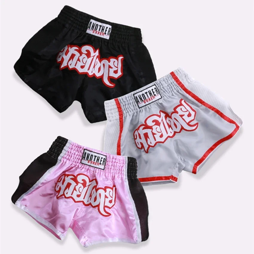 MMA Shorts for Kids & Adults, Muay Thai Shorts Boxing, Embroidered, Martial Arts Clothing for Muay Thai and Taekwondo Training