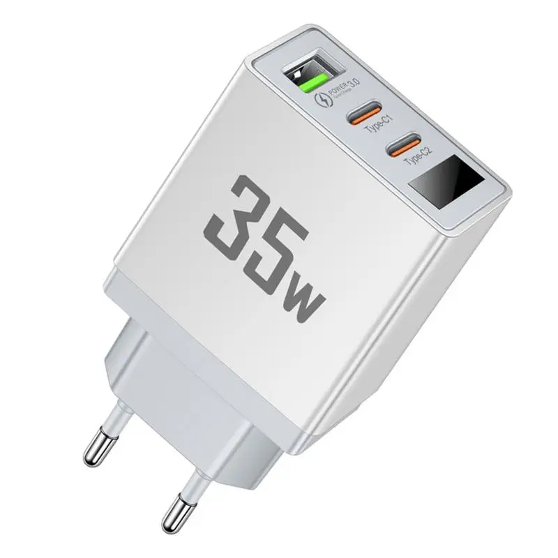 Сетевое зарядное устройство с 3 портами USB Type-C, 35 Вт