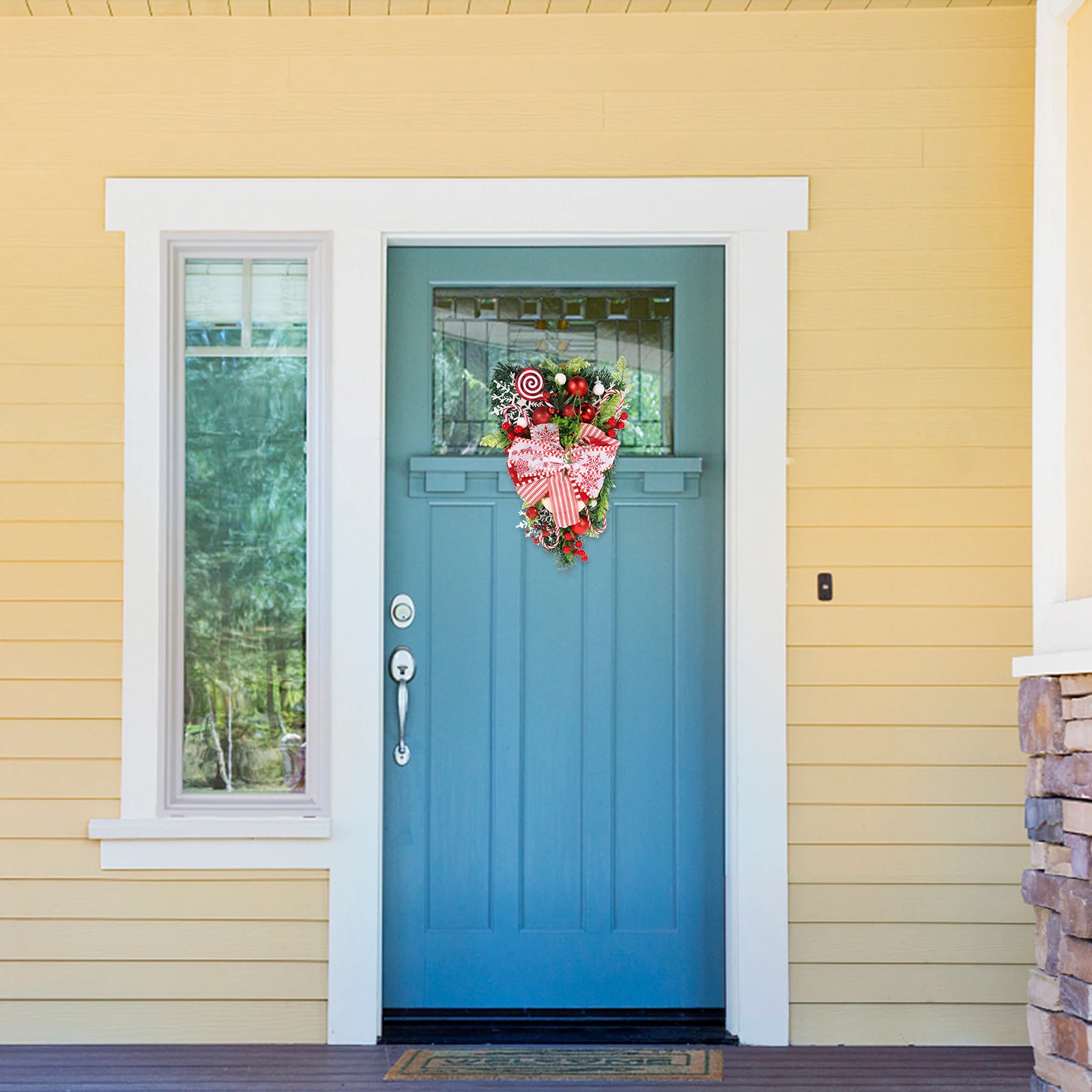 

Christmas Pendant Xmas Candy Inverted Tree Decorative Hanging Ornament Suitable for Door Window Wall Christmas Tree Decor Party