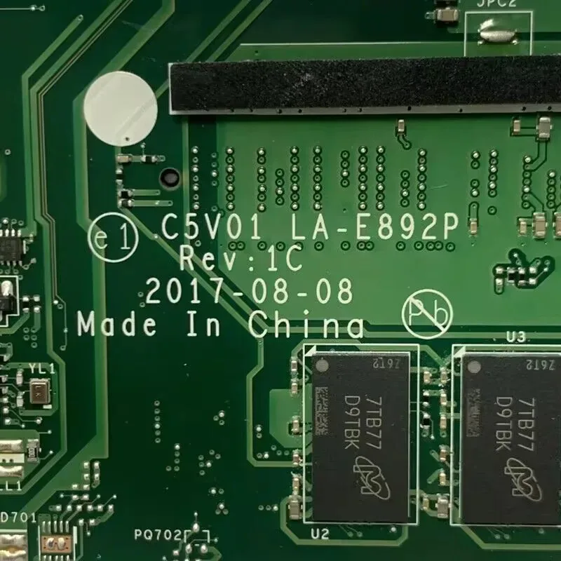 

LA-E892P For Acer A515-51G A615-51G Laptop Motherboard With I3 I5 I7-7th/I5 I7-8th Gen CPU MX130/MX150/940MX 100% Working Well