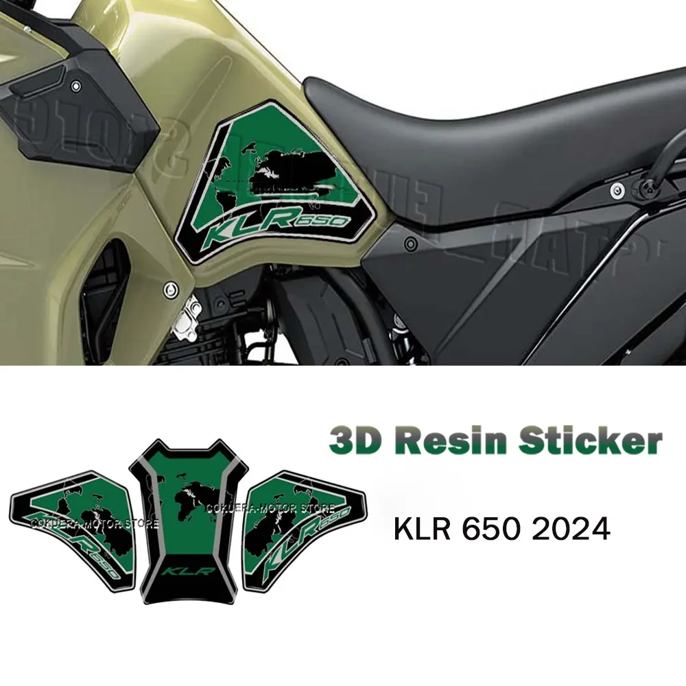 

​For KLR650 KLR 650 2022 2023 2024 2025 3D Resin Protective Label for Motorcycle Tank Pad Gel Accessories