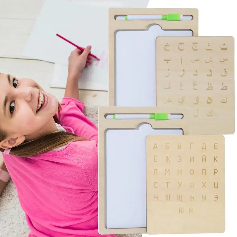 Russian Writing Board Preschool Alphabet Board Writing Tablet Fun Learning Tool Boys Girls Drawing Interactive Toy for birthday