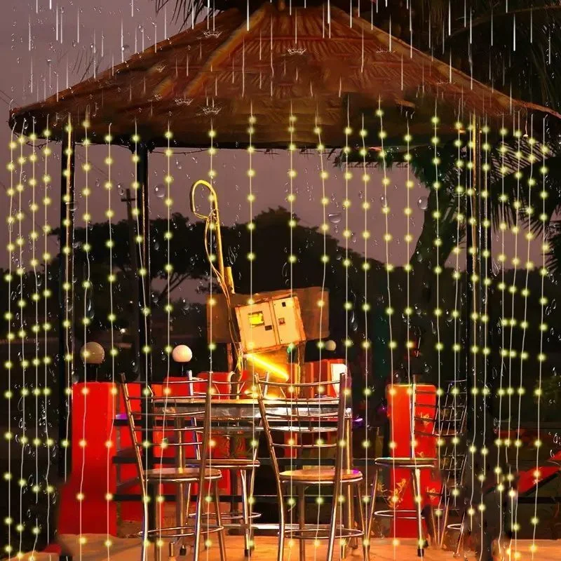 USB Curtain String Lights 8 Modes Christmas Light Remote Control LED Light Wedding Party Home Bedroom Indoor Decoration