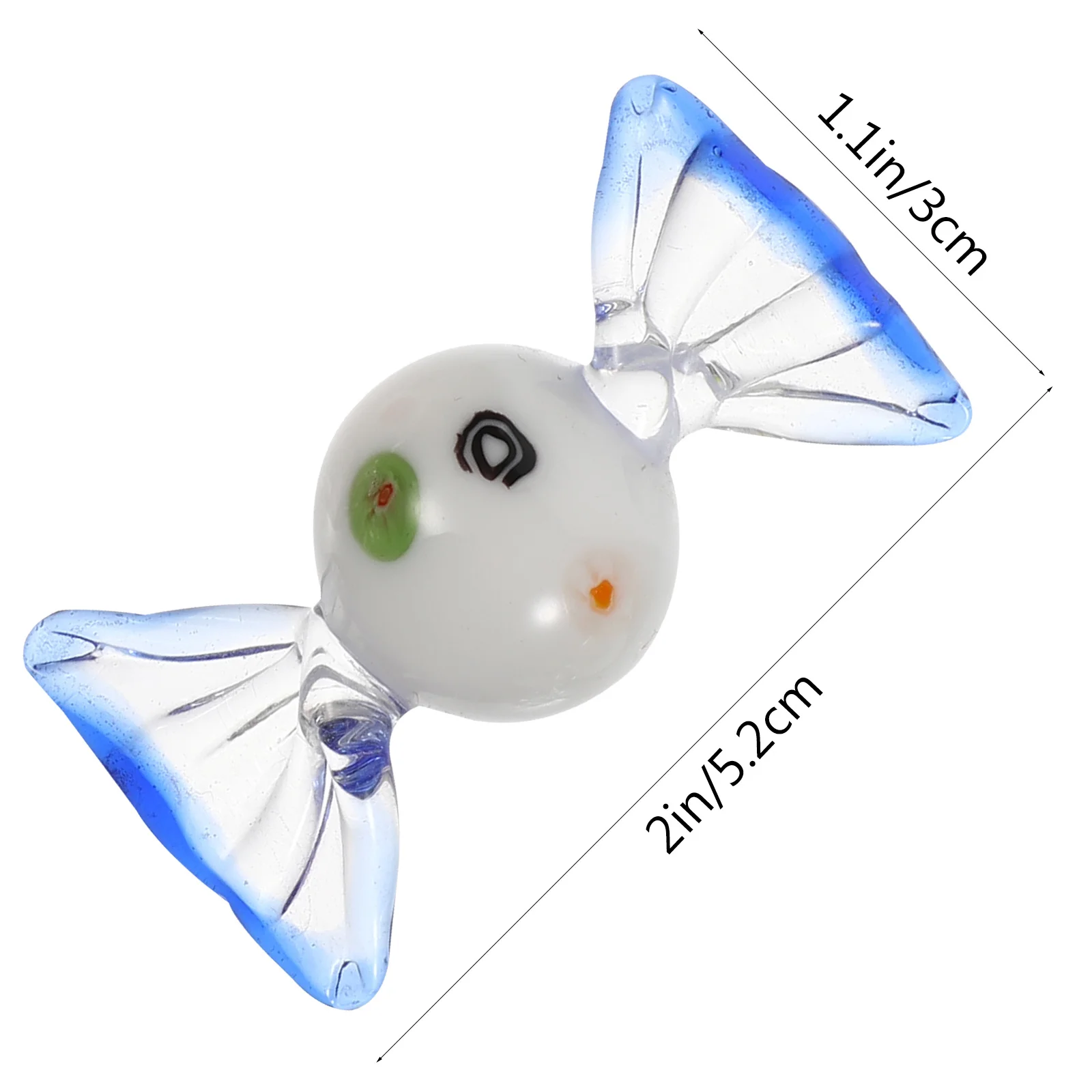 4 szt. Szklane ozdoby cukierkowe, ręcznie robione w stylu Murano, vintage, kolorowe, trwałe, lekkie, unikalne dekoracje do domu, szklane słodycze.