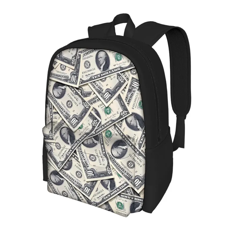 Banknote Pattern Front Bag Backpacks for Boy and Girls Best Gifts 3D Cartoon School Bag for Children
