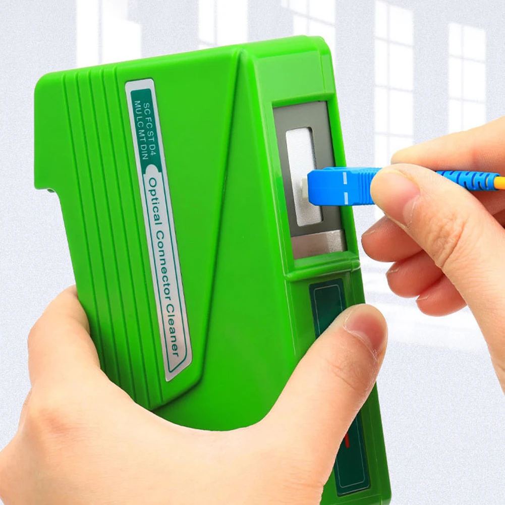 Pigtail Cleaning Box End Fiber Optical Connector Cleaning Box Cassette Times Cassette Cleaner for SC FC ST