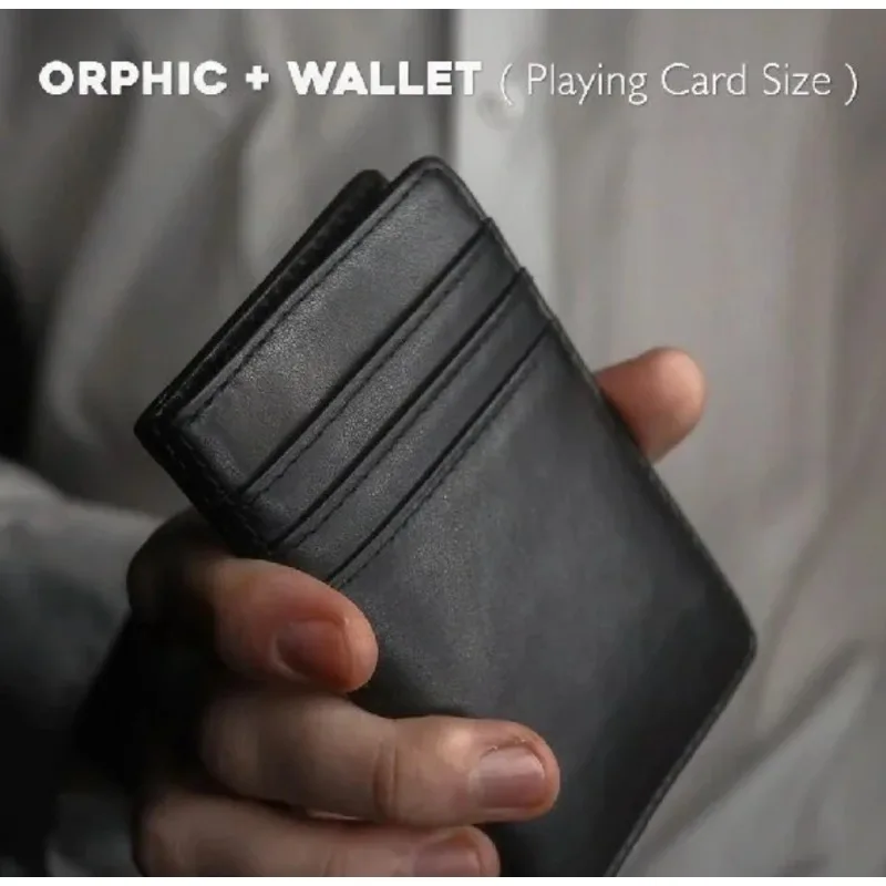 

Orphic+ Playing Card Size in Leather (Gimmick and Online Instructions) Close Up Magic Tricks Illusions Magician Magic Props