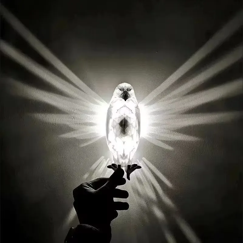 Modern Creative Lamp Bird Wall Lamp Owl Eagle Shape Projector Atmosphere Light 3D Print Body Animal Lighting Lustre Home Decor