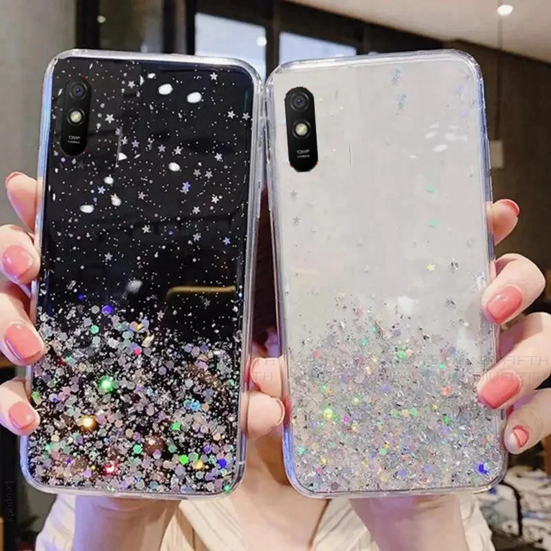 Luxury Bling Glitter Phone Cases Readmi 9 9CNFC NFC 10a 9 C For Xiaomi Redmi 9C Case Little Poco C3 C31 c 31 Soft Silicon Cover