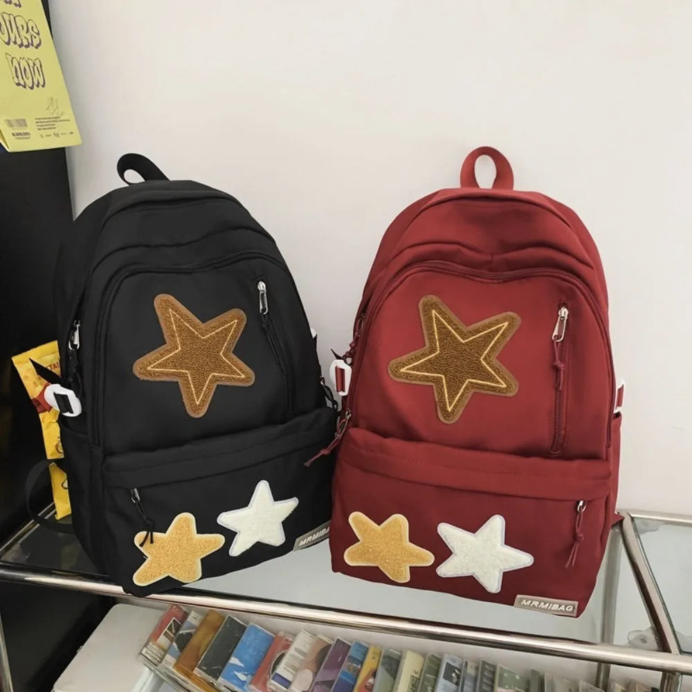 Fashion Large-capacity Students Backpacks Star Pattern Waterproof Travel Backpack Wear Resistant Shoulders Backpack Students