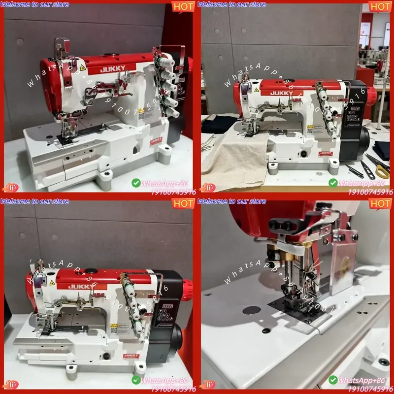 2026Hot 500-01D JUKKY Flat Bed Interlock Sewing Machine Industrial Elastic Tape Lace Binding Machine for Lingerie Sportswear