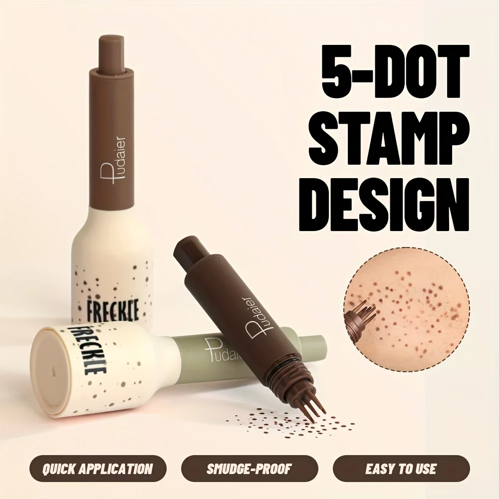 Waterproof Sweatproof Temporary Freckle Pen, Fake Freckles Stamp, Natural Nude Makeup, Quick Dry Long Lasting