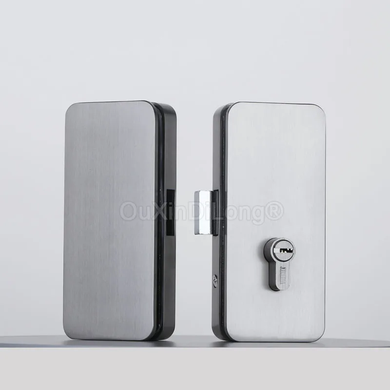 

Brand New 1PCS Aluminium Alloy Glass Door Locks Home Office Entrance Glass Door Locks with Keys for 10-12mm Glass Silver Tone