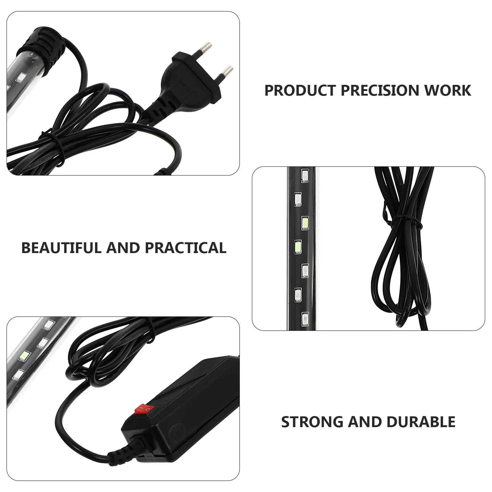 1 قطعة حوض السمك مصباح ليد دائم خزان الأسماك مصباح بعمود الاتحاد الأوروبي التوصيل مواد عالية الجودة شفط الكؤوس تركيب بسيط المائية #1