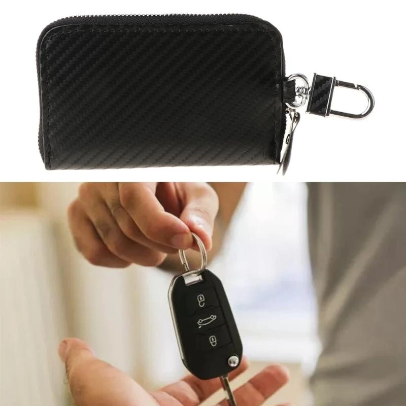 Auto Schlüssel Signal Blocker Fall Signal Schild Fall Schutz Tasche Für Auto Schlüssel Ring Keyless RFID Blocking Tasche Zubehör – Detail 4
