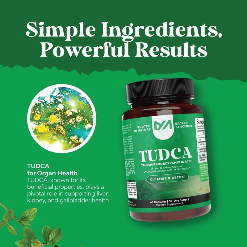 Advanced Bile Salt TUDCA Supplement - Used to Support Bladder, Kidney, and Liver -60 capsules