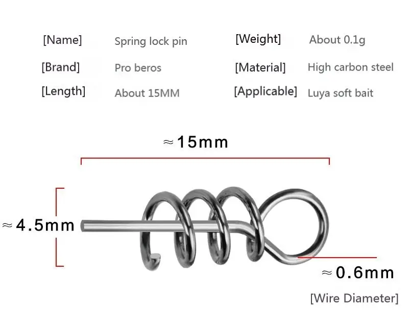 100/50pcs Soft köder Köder Spring Twist Lock Angel wirbel schnappt Edelstahl Schnell kupplungen Angel köder Zubehör