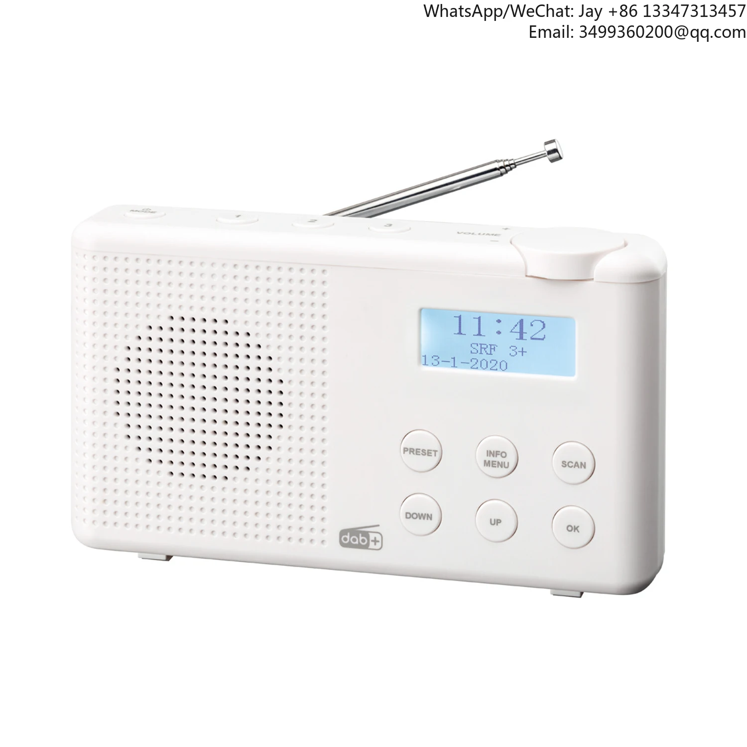 

Портативное многофункциональное DAB/FM-радио с высококачественными динамиками и часами для удобного использования дома или на улице