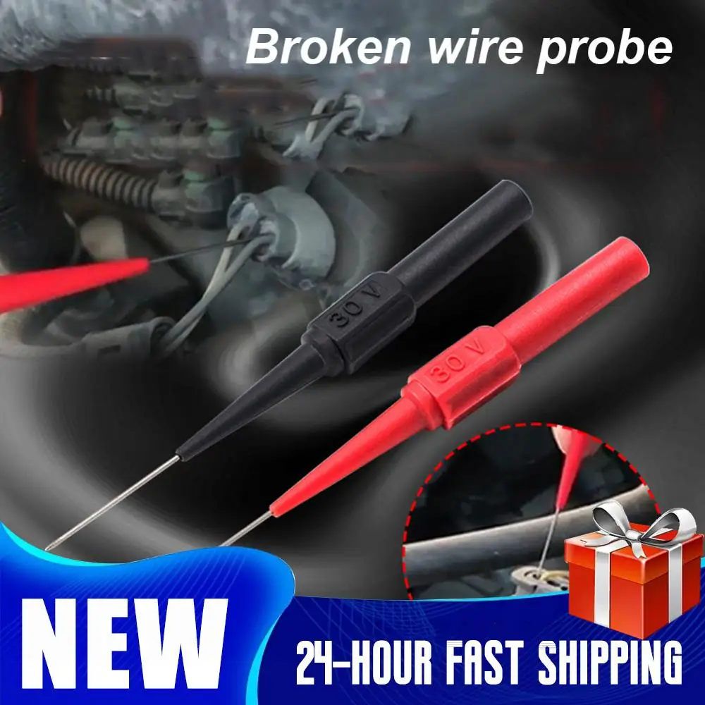 

10 шт. изолированные иглы для пирсинга, неразрушающие тестовые щупы для мультиметра, красный/черный тестовый щуп, цифровой мультиметр, испытательное оборудование