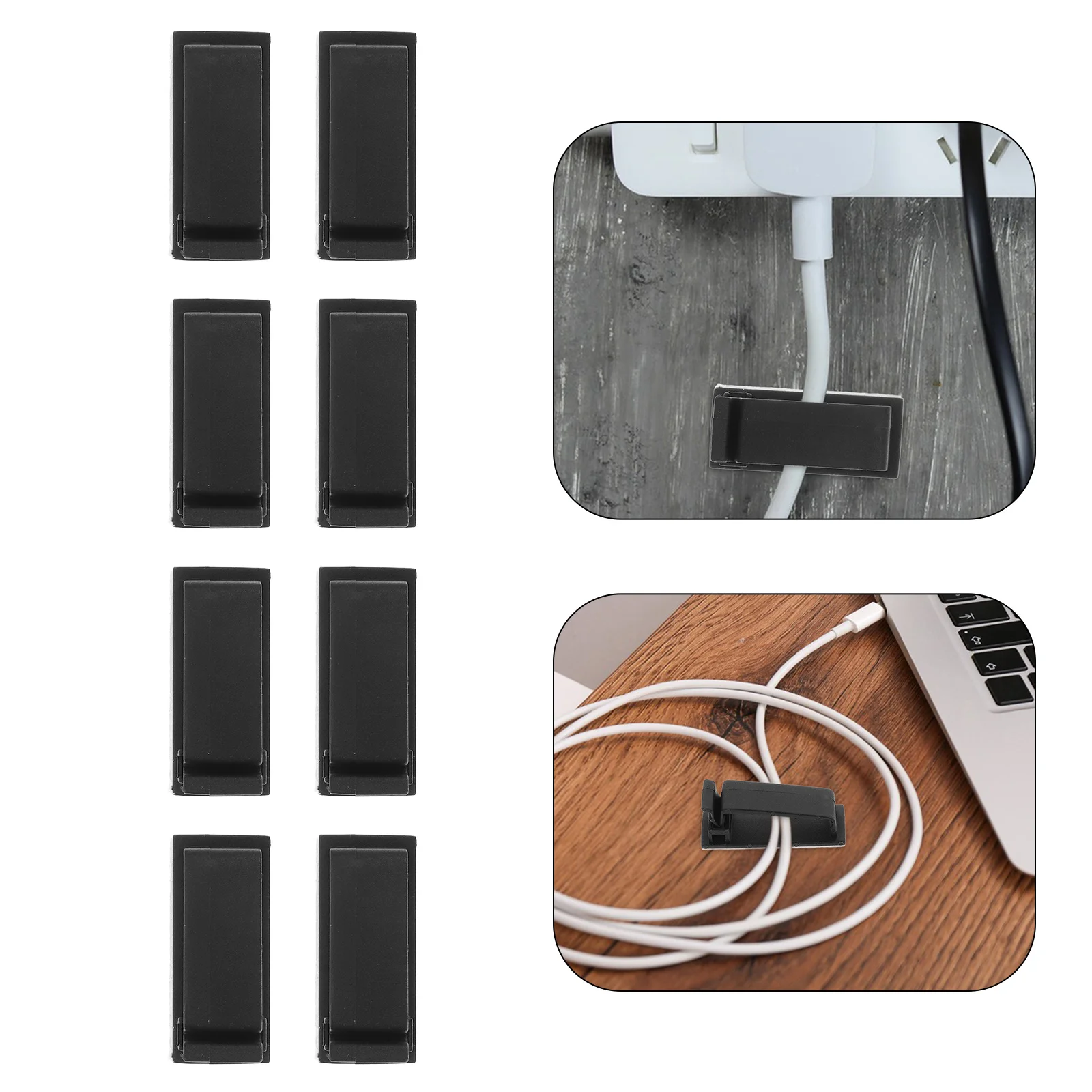 

10pcs Self-Adhesive Cable Cable Management For Desk Wall Organizer Adhesive Wire Cord Holder Multi-Use Fastening Clips Extension
